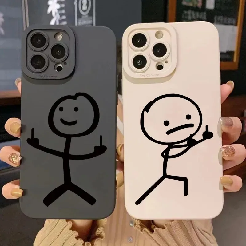 Perfume Pure Xs - Cute Cartoon Matchman Matte Silicone Phone