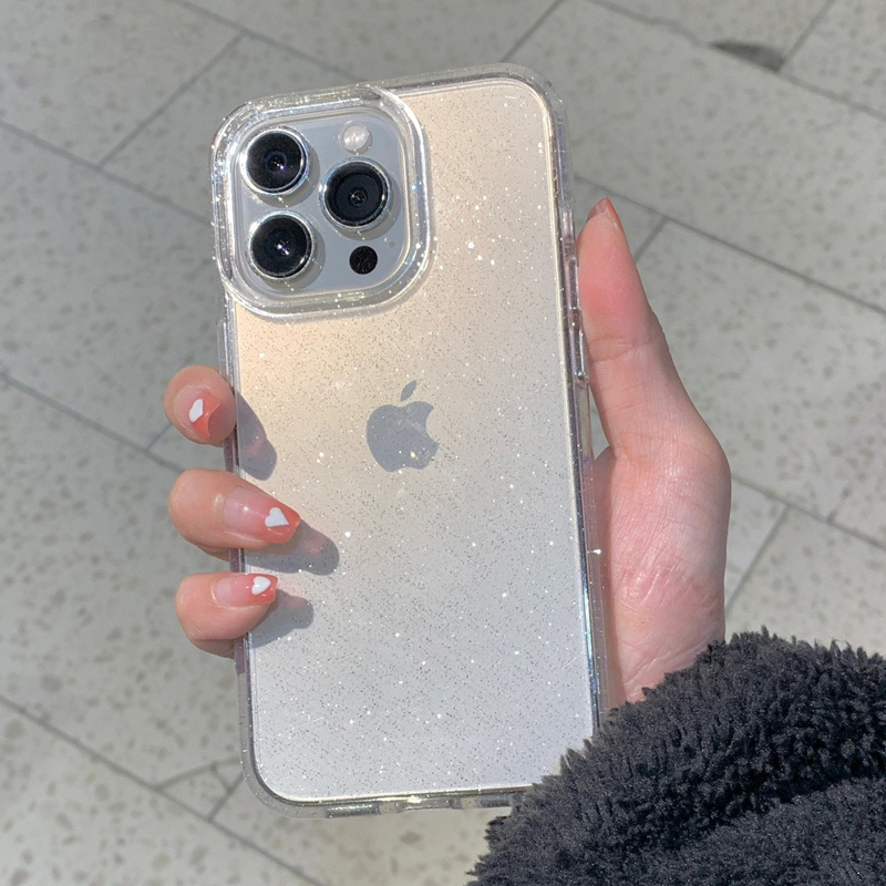 Perfume Pure Xs - Transparent Simple Glitter Phone Case For