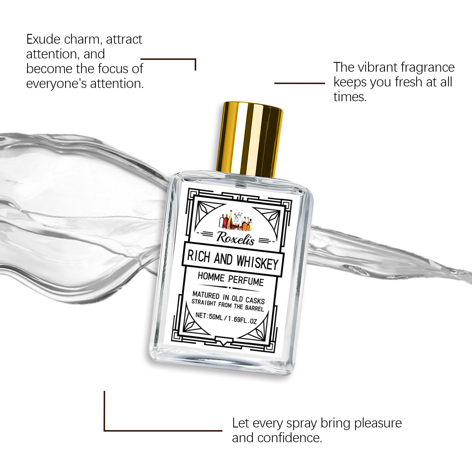 Roxelis 50ml Charm Whisky Men' - огляд і ціна Perfume Fragrance Dupe