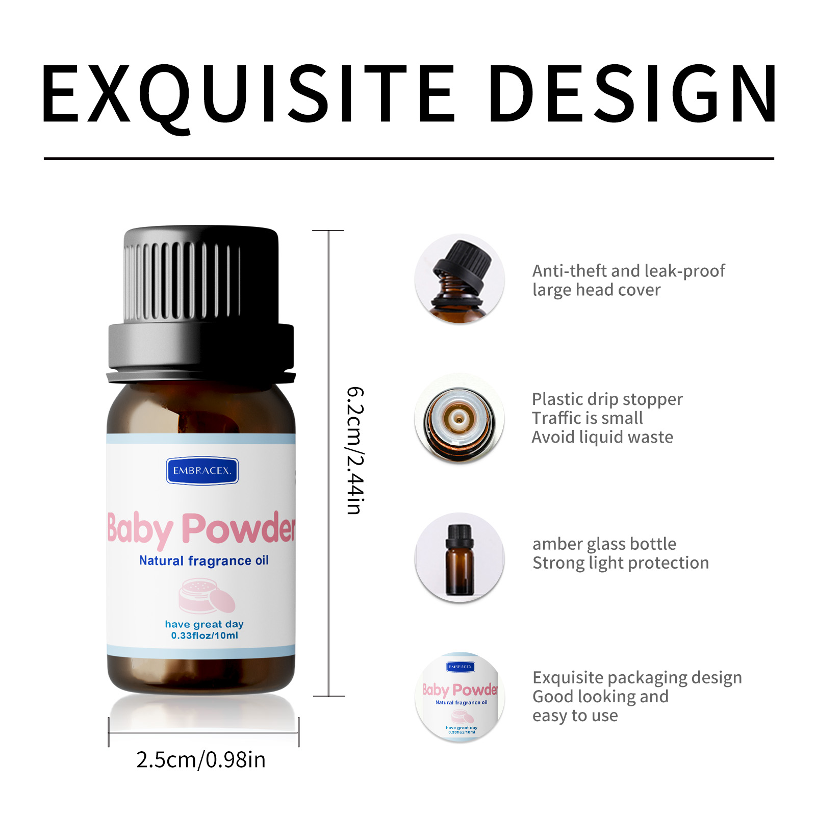 10ml Baby Powder Essential Oil - огляд і ціна Perfume Fragrance Essence